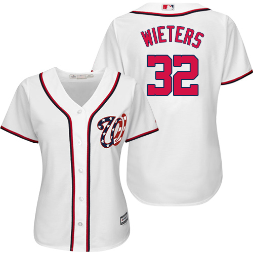 Nationals #32 Matt Wieters White Home Women's Stitched MLB Jersey
